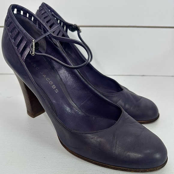 Marc Jacobs Dark Purple Heels size 7 vintage - Picture 1 of 7